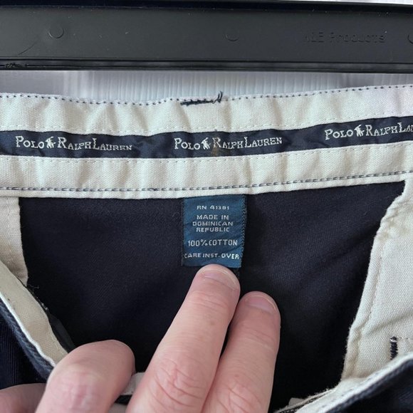 Men's Polo Ralph Lauren Navy Chinos Size 35/32 - Picture 5 of 6
